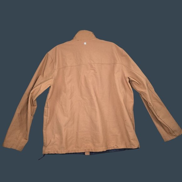 SwissTech Mens XL Tan Full Zip Jacket With Pockets - Picture 2 of 5
